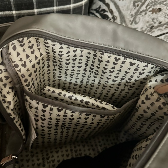 Petunia Pickle bottom diaper bag in gray- Mickey Mouse themed - Picture 3 of 10